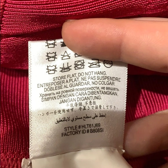 Herve Leger Kora Signature Gown Bright Rose Pink