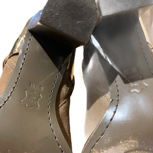 Tory Burch Livingston Suede Riding Boot Block Heel