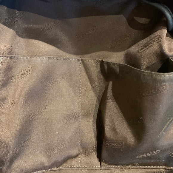 Vintage Coach Legacy Black Leather Backpack 9858