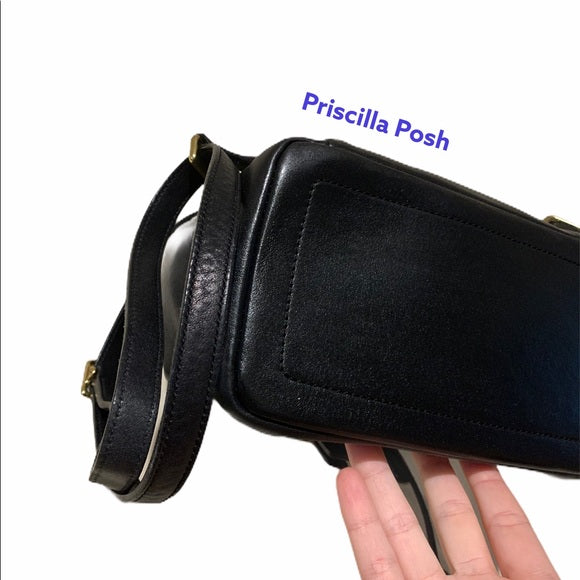 Vintage Coach Legacy Black Leather Backpack 9858