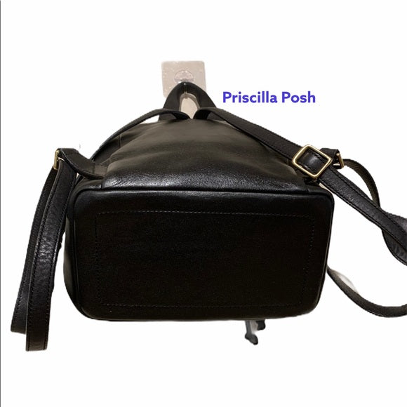 Vintage Coach Legacy Black Leather Backpack 9858