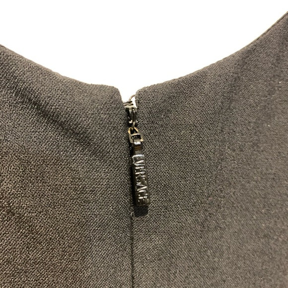 Versace Black Stretch Wool Crepe Sleeveless Dress