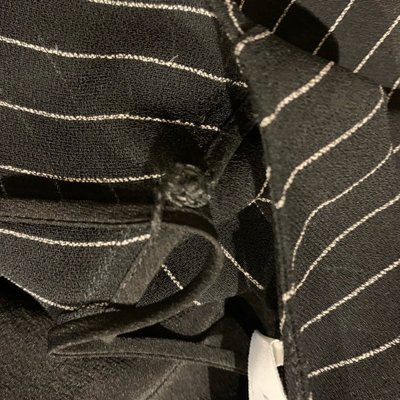 Alexander Wang Black Pinstripe Sheer Shirt Dress