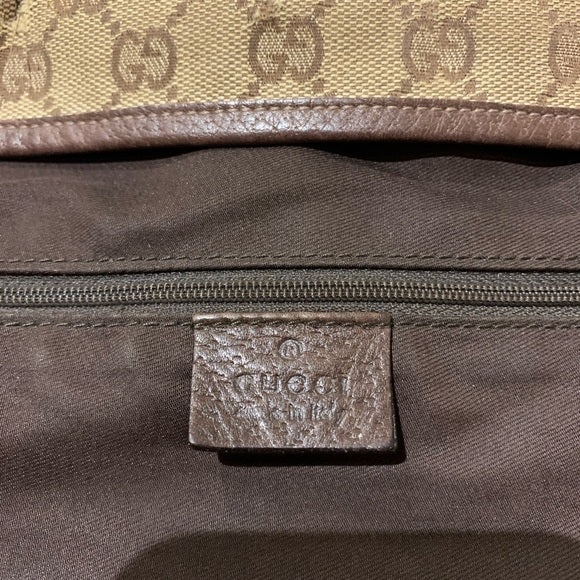 GUCCI Monogram Medium Abbey Shoulder Bag Brown