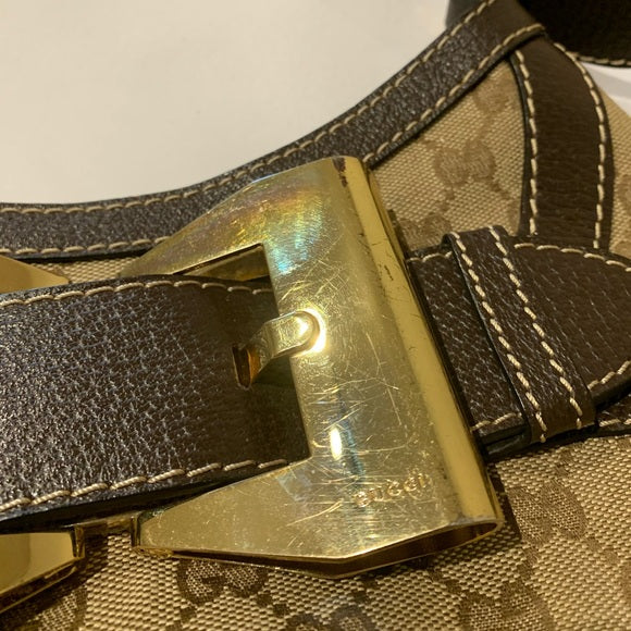 Gucci Hobo Queen Bow Guccisimma Logo Shoulder Bag