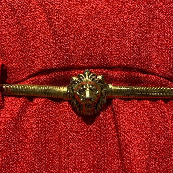 St. John Red Long-sleeve Sweater Dress Vintage