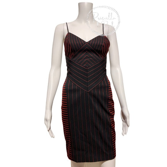 Alexander Wang Black Dress With Red Detail Bodycon