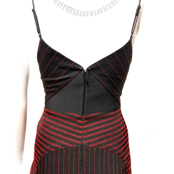 Alexander Wang Black Dress With Red Detail Bodycon