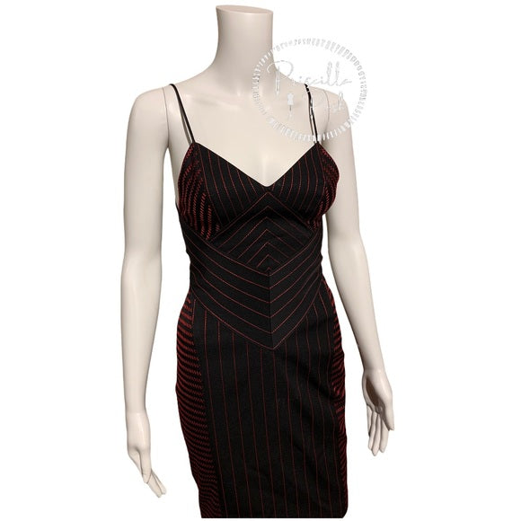 Alexander Wang Black Dress With Red Detail Bodycon
