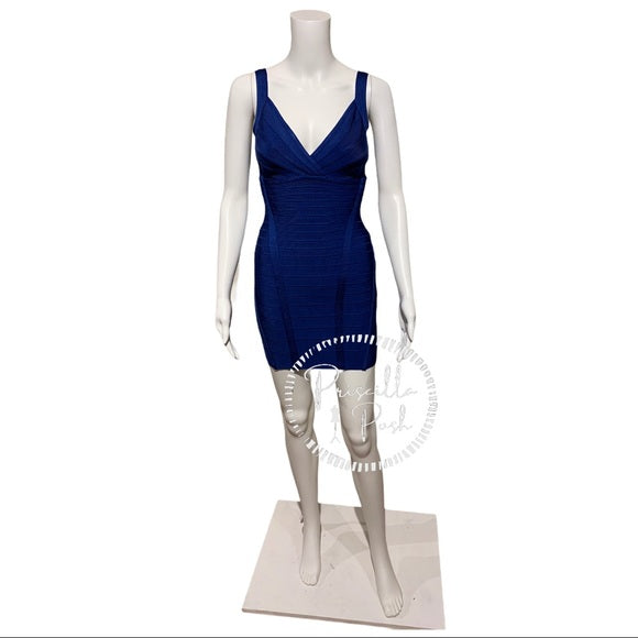 Herve Leger Nadya Bandage Dress Ultramarine Blue