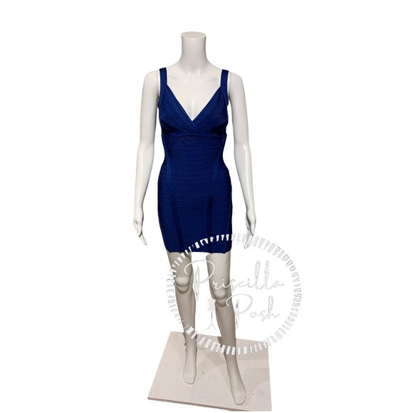 Herve Leger Nadya Bandage Dress Ultramarine Blue