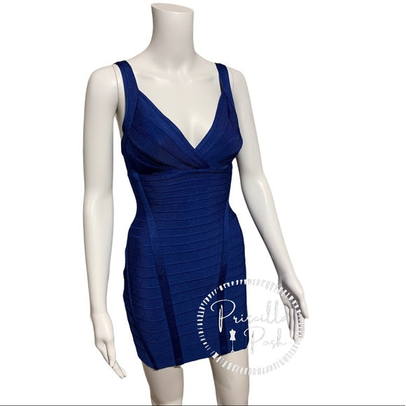 Herve Leger Nadya Bandage Dress Ultramarine Blue
