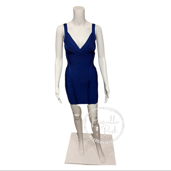 Herve Leger Nadya Bandage Dress Ultramarine Blue
