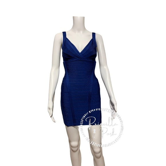 Herve Leger Nadya Bandage Dress Ultramarine Blue