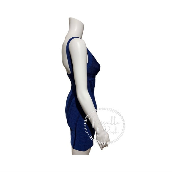 Herve Leger Nadya Bandage Dress Ultramarine Blue