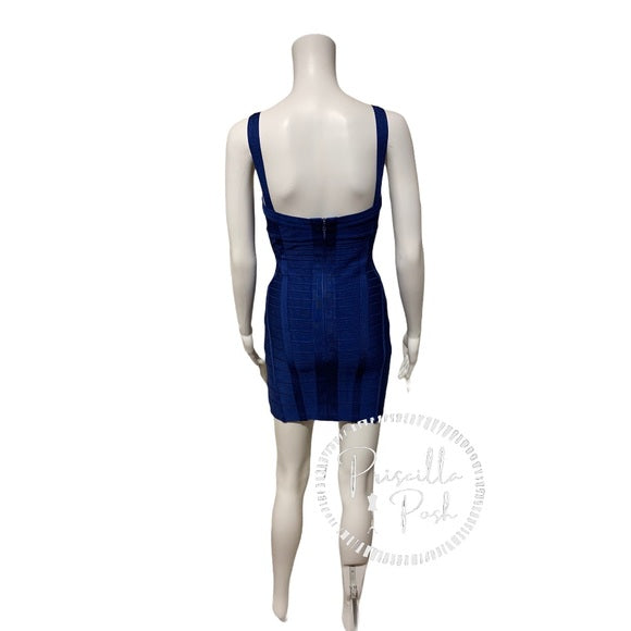 Herve Leger Nadya Bandage Dress Ultramarine Blue