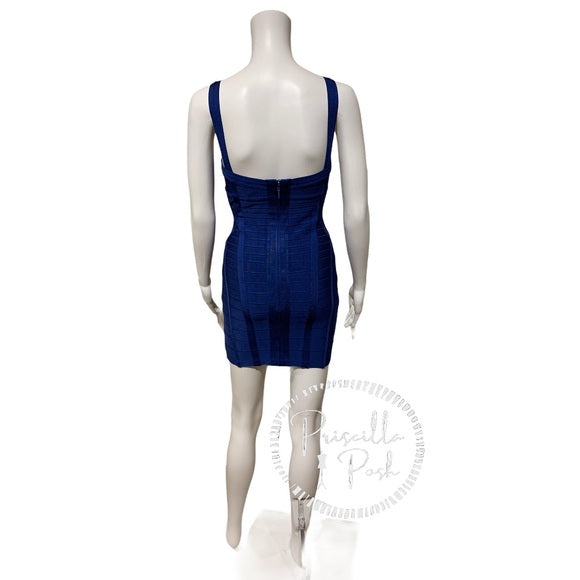 Herve Leger Nadya Bandage Dress Ultramarine Blue
