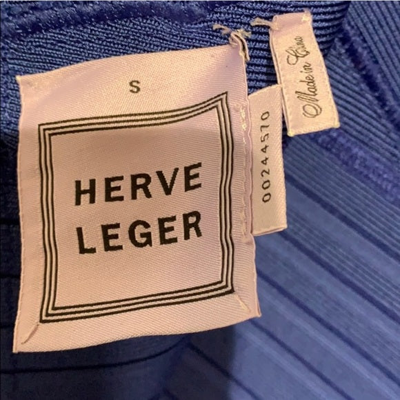 Herve Leger Nadya Bandage Dress Ultramarine Blue