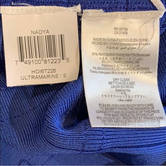 Herve Leger Nadya Bandage Dress Ultramarine Blue