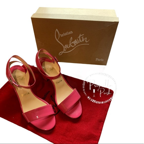 CHRISTIAN LOUBOUTIN Jordi Patent Leather Sandals