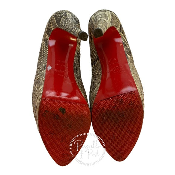 Christian Louboutin Python Daffodile 160 Pumps