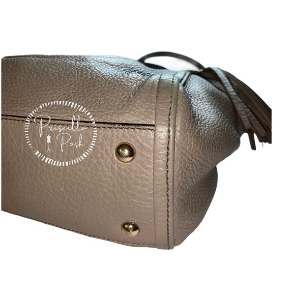 Gucci Soho Convertible Shoulder Bag Leather Taupe
