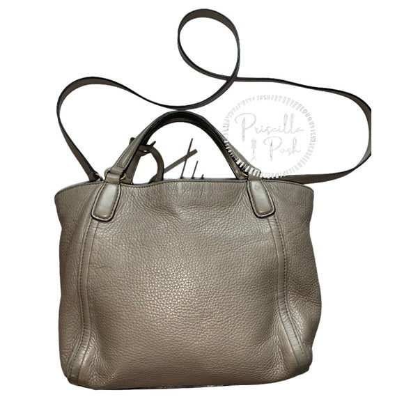 Gucci Soho Convertible Shoulder Bag Leather Taupe