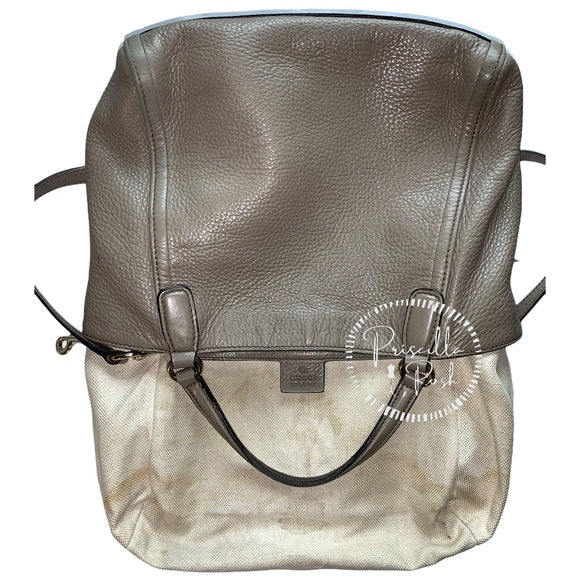Gucci Soho Convertible Shoulder Bag Leather Taupe