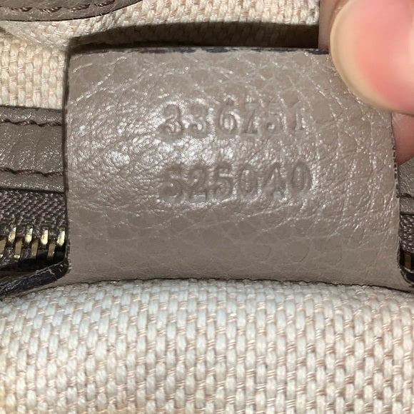 Gucci Soho Convertible Shoulder Bag Leather Taupe