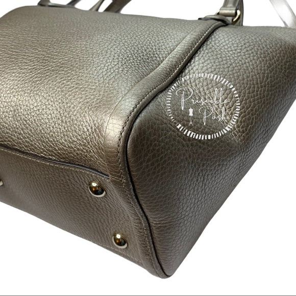 Gucci Soho Top Handle Metallic Leather Satchel