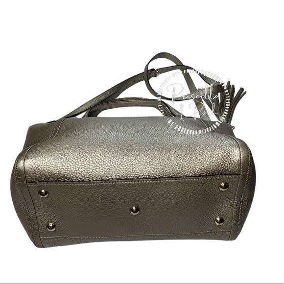 Gucci Soho Top Handle Metallic Leather Satchel