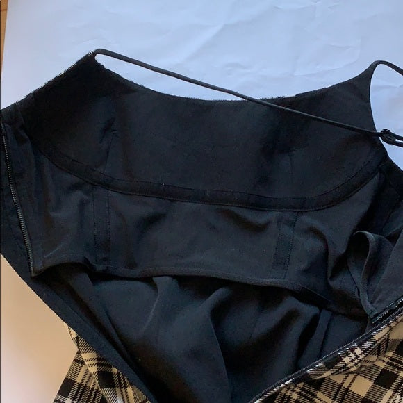 ALEXANDER WANG Tailored Mini Cami Dress Plaid