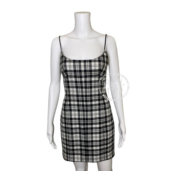 ALEXANDER WANG Tailored Mini Cami Dress Plaid