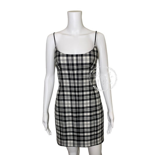 ALEXANDER WANG Tailored Mini Cami Dress Plaid