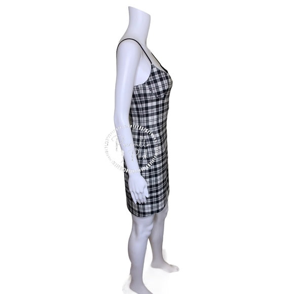 ALEXANDER WANG Tailored Mini Cami Dress Plaid