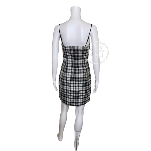 ALEXANDER WANG Tailored Mini Cami Dress Plaid
