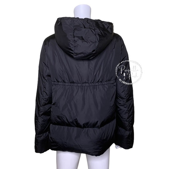 Moncler Amaryllis Hooded Down Puffer Jacket Black