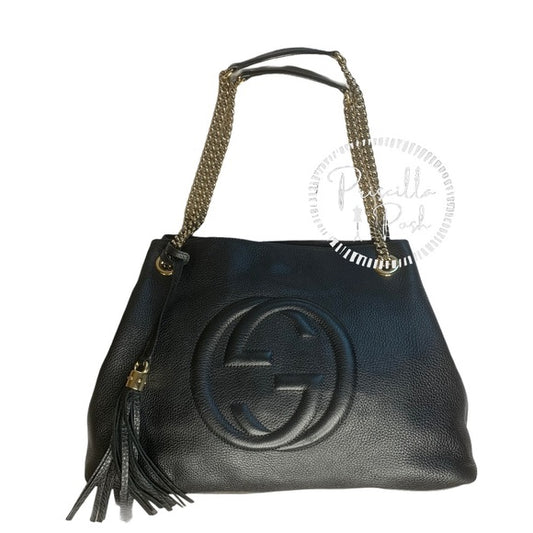 GUCCI Soho Leather Shoulder Bag 308982 Gold Chain