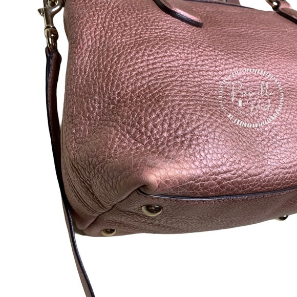 Gucci Metallic Calfskin Medium Soho Tote Bag Pink