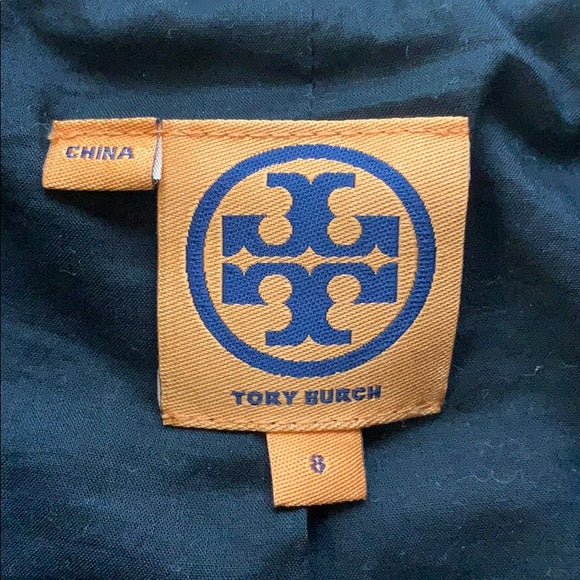 TORY BURCH Leather Richard Bomber Jacket Black