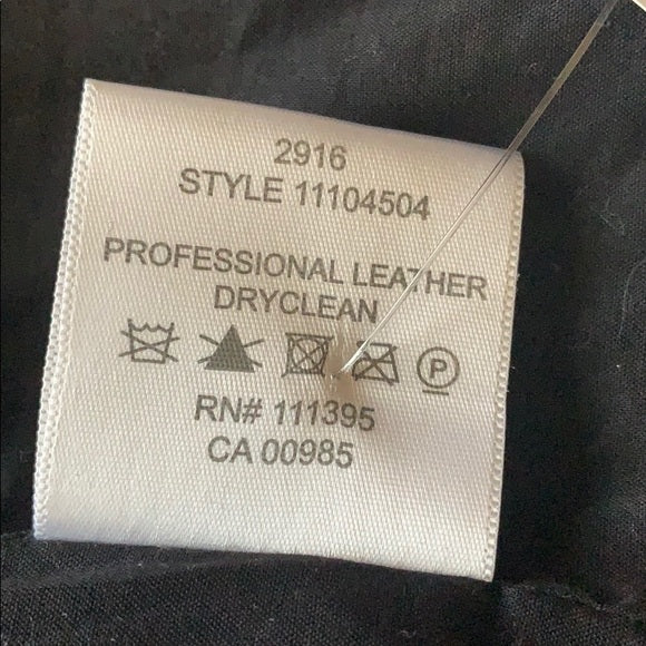 TORY BURCH Leather Richard Bomber Jacket Black