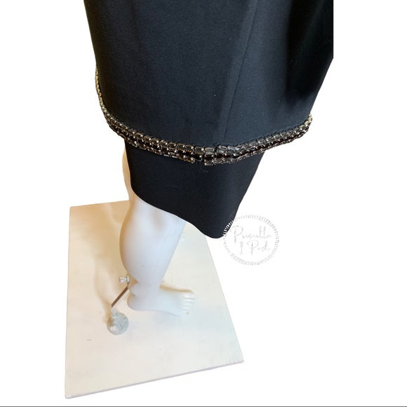 Tory Burch Rhinestone Embellished Black Dress
