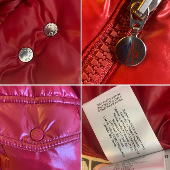 Moncler Red Goose Down Puffer Jacket Coat