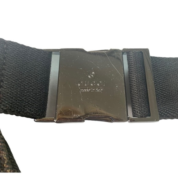 Gucci Brown Canvas Fanny Pack Belt Bag Waist Bag