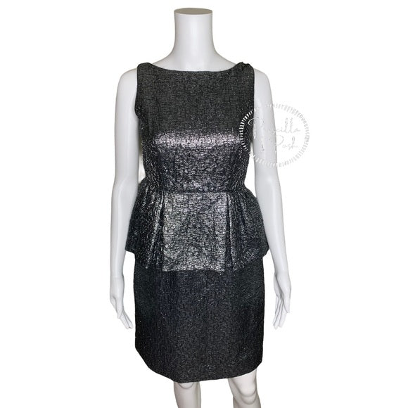 NWT Kate Spade 'Andi' Metallic Peplum Dress