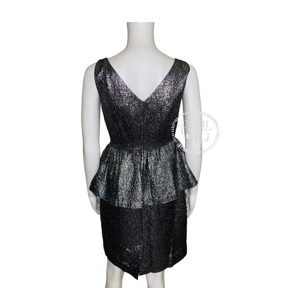 NWT Kate Spade 'Andi' Metallic Peplum Dress