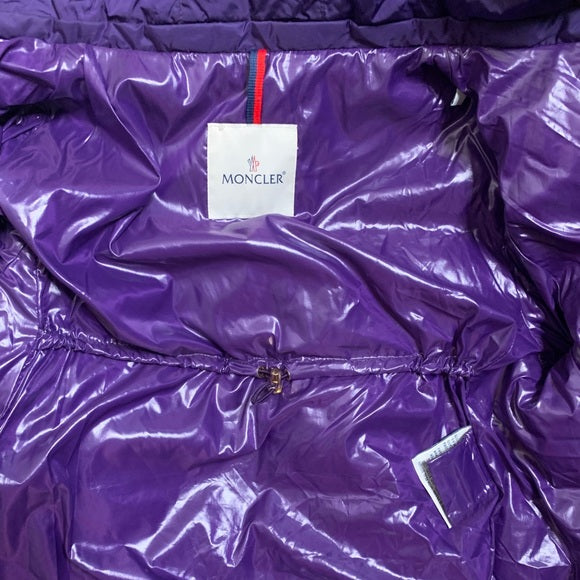 Moncler 'Amaryllis' Bell Sleeve Down Jacket Purple