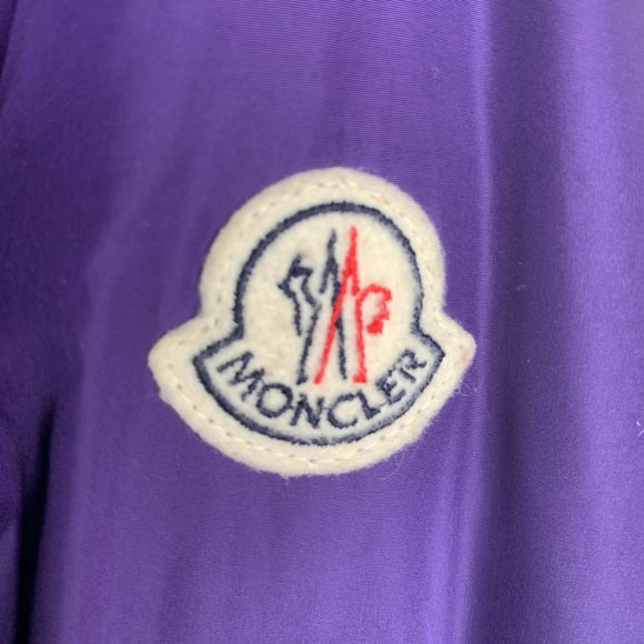 Moncler 'Amaryllis' Bell Sleeve Down Jacket Purple