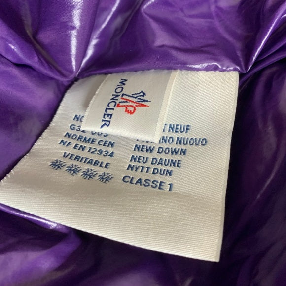 Moncler 'Amaryllis' Bell Sleeve Down Jacket Purple