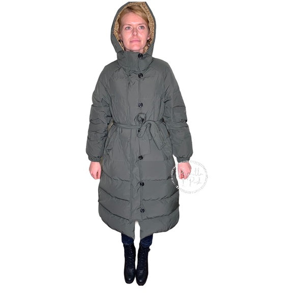 Moncler Neba Giubbotto Long Down Parka Olive Green